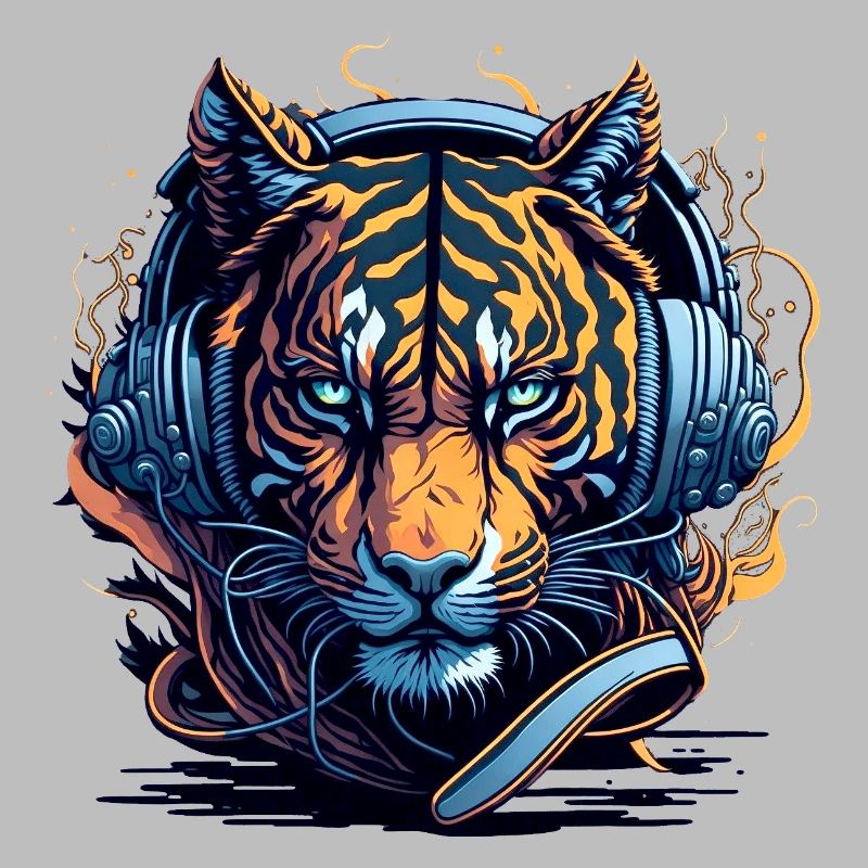 DJ  Kopfhörern Neonflair
