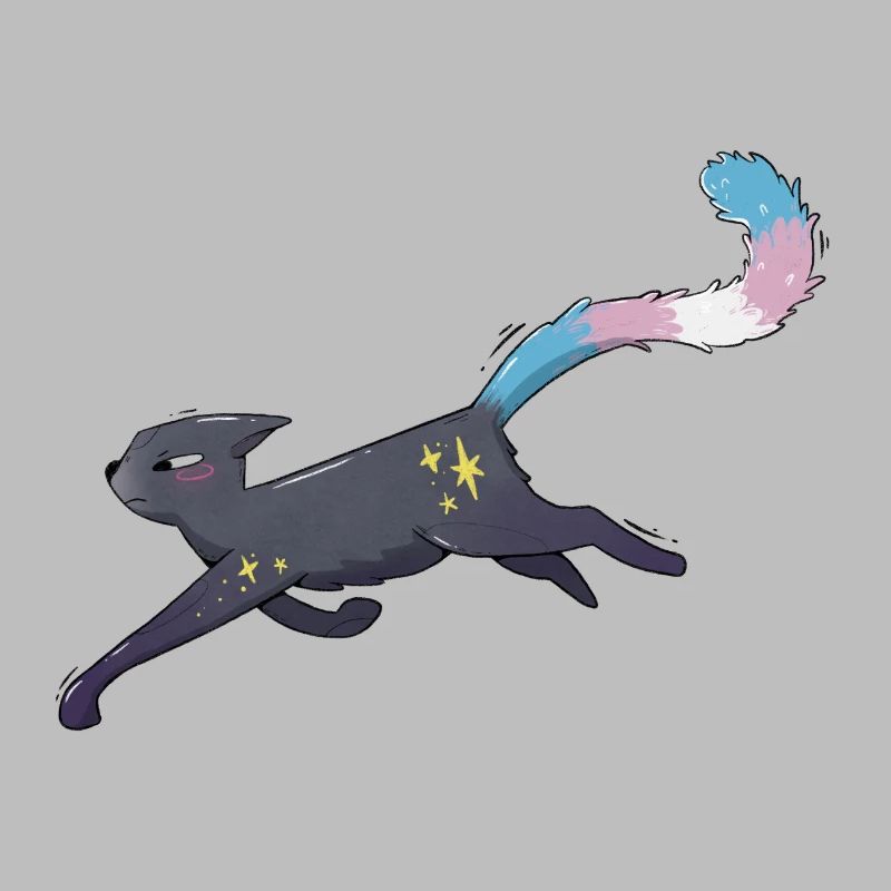 Fierté trans de chat mignon