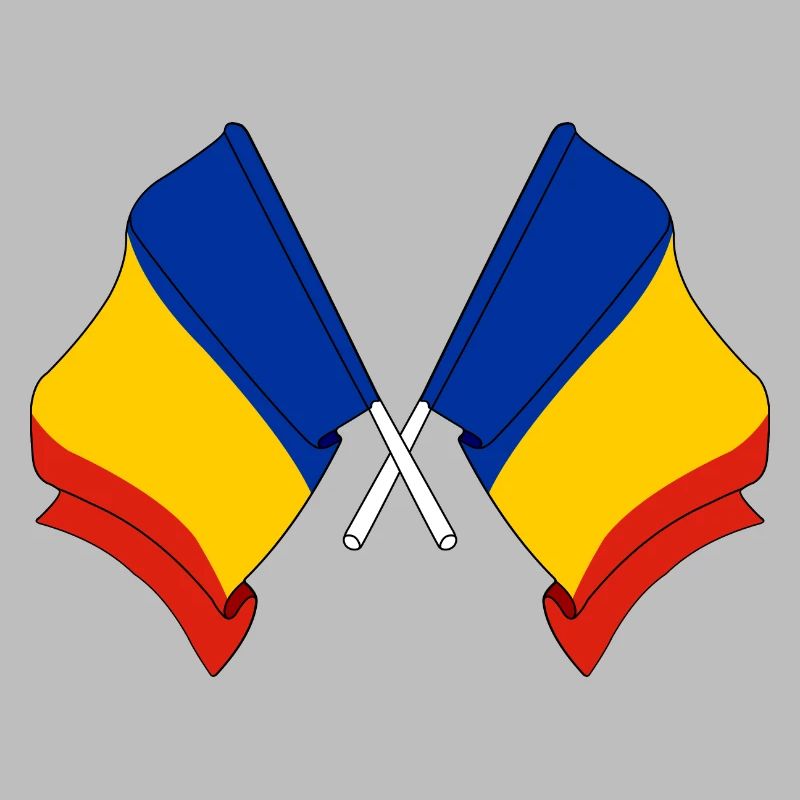 Deux drapeaux Drapeau de la Roumanie, drapeau horizontal m