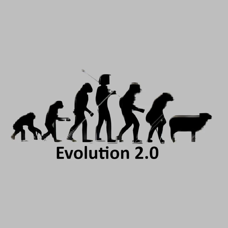 Human evolution in silhouette