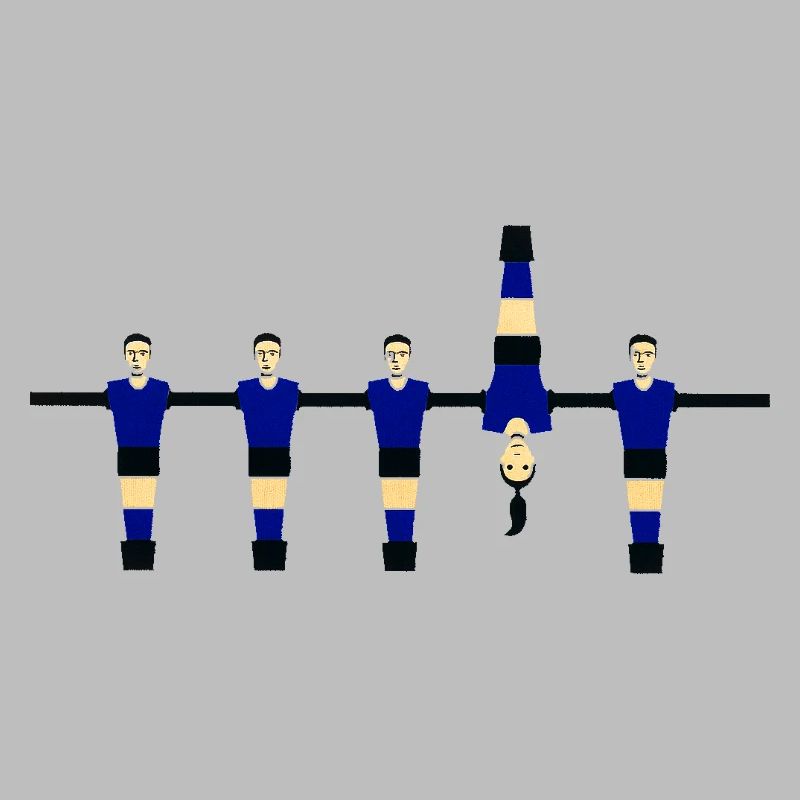 Stylized Blue Figures