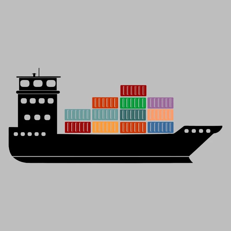 Seecontainerschiff oder Boot mit Containern