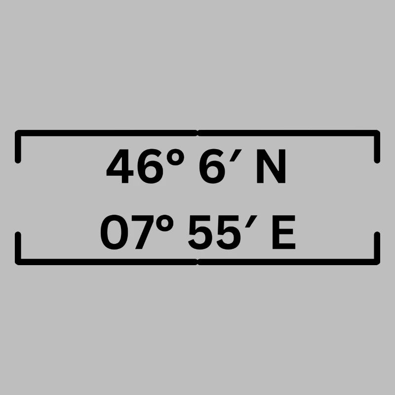 Coordinates Saas-Fee Minimalist