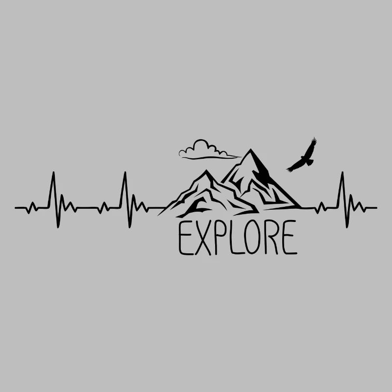 Explore Mountain Mountain Heartbeat Frequency Pulse ECG
