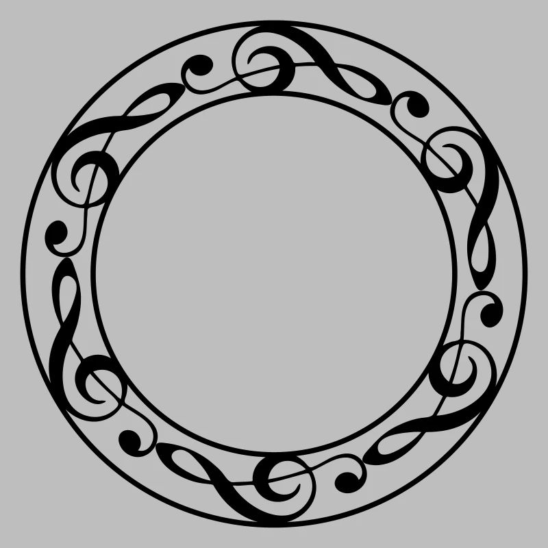 Music notes violin clef frame YOUR TEXT