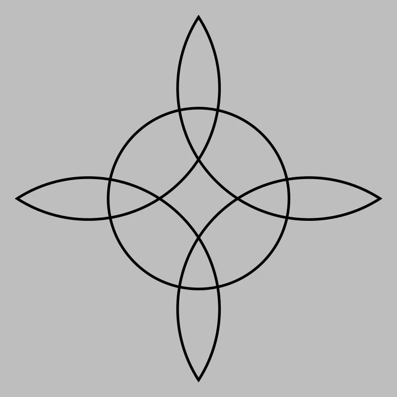 Witch`s Knot, Binds the 4 elements, Magical symbol