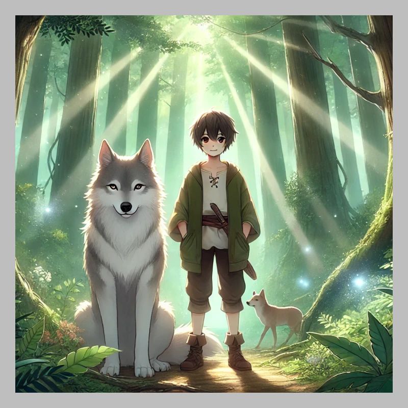 Mann mit Wolf Anime