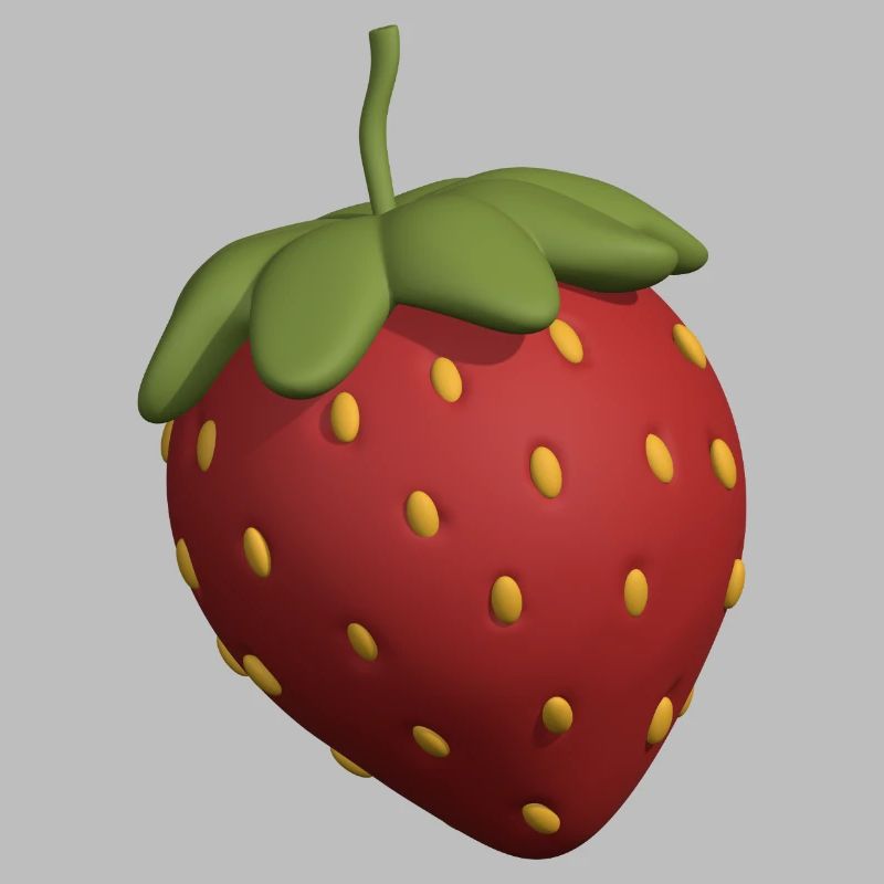 3D Erdbeere
