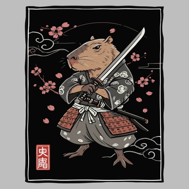 Samurai Ferret Illustration