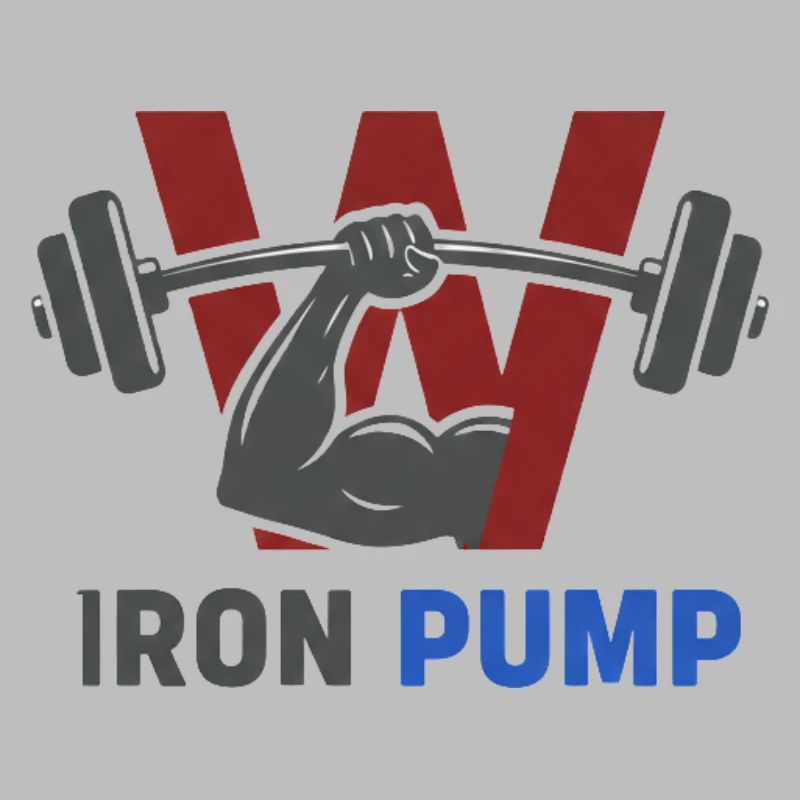 Iron Pump Krafttraining Emblem