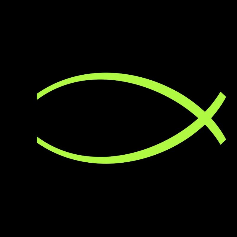 Ichtus poisson pomme vert