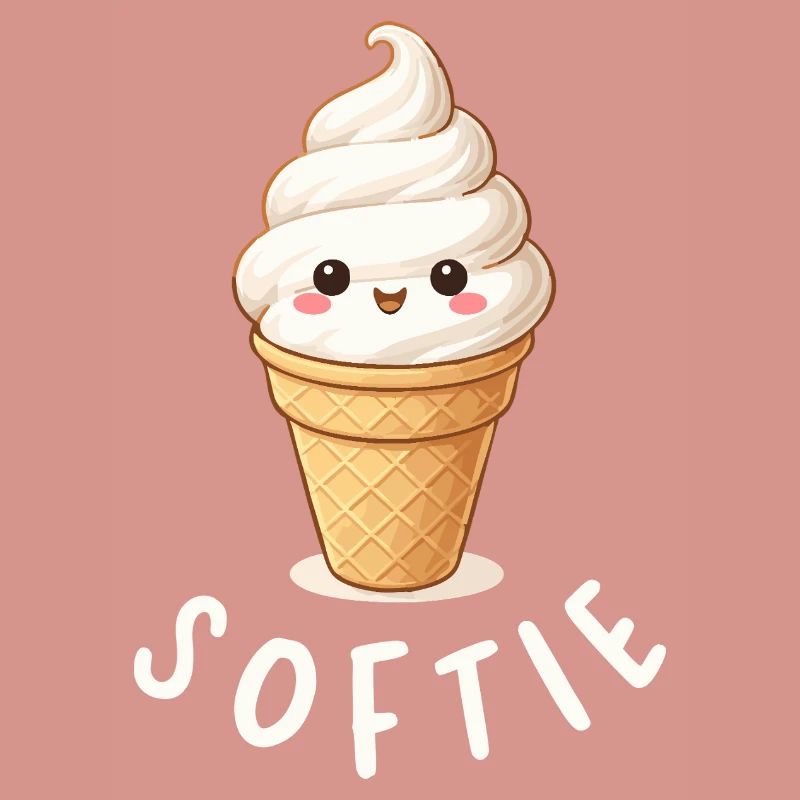 Softie. Softeis Liebe Eiscreme Statement