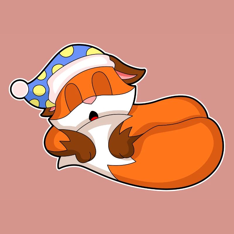 Bonnet de nuit Fox Sleeping