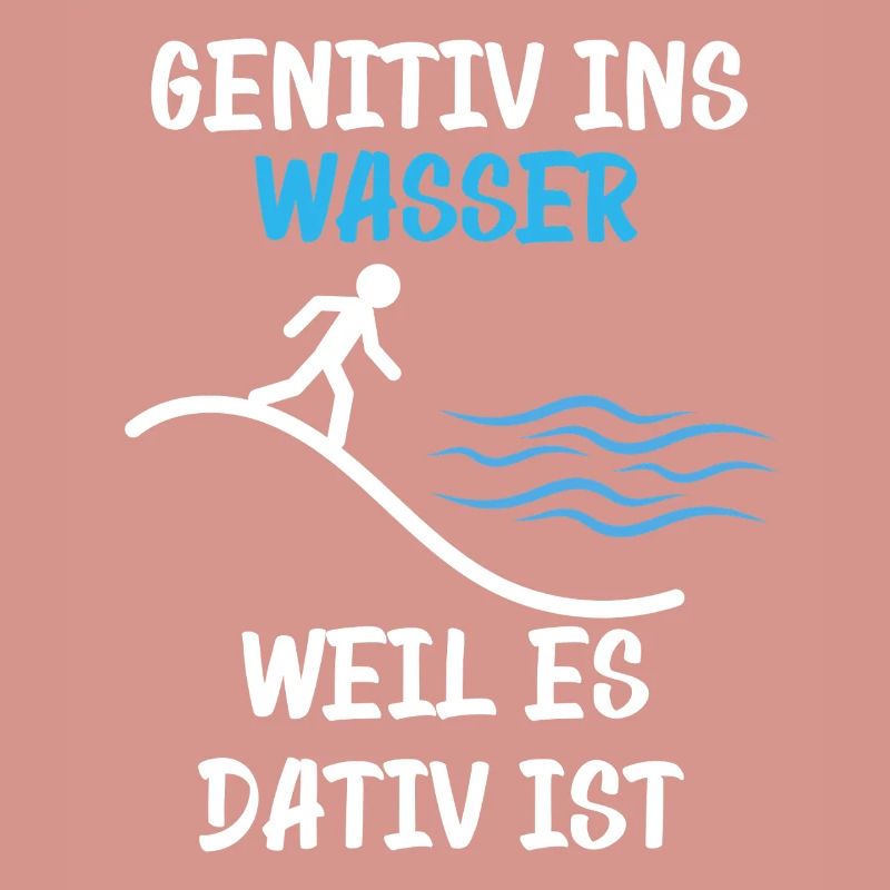 Genitive into the water because it's dative