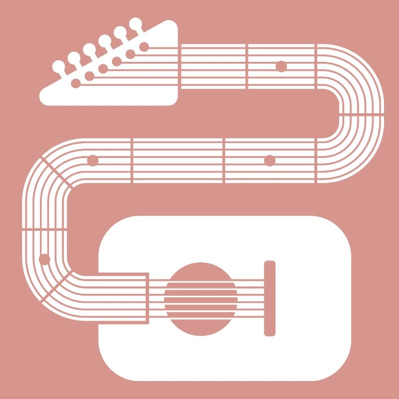 Guitare à forme abstraite