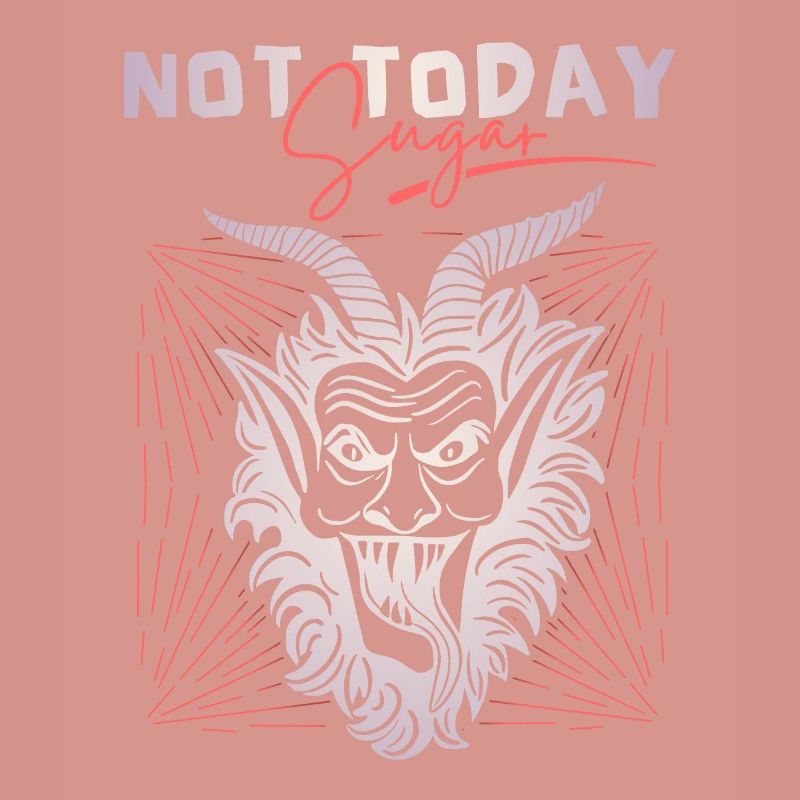Teufel-Devil, lustiger Spruch Not-Today-Satan