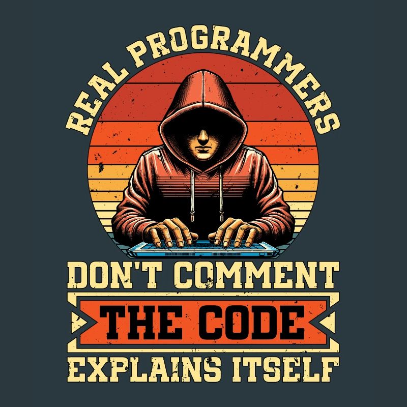 Coder Real Programmers Don't Comment Web Developer