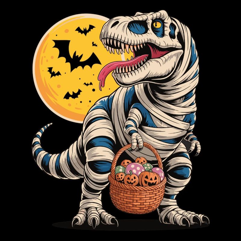 Halloween T-Rex Mummy with Candy