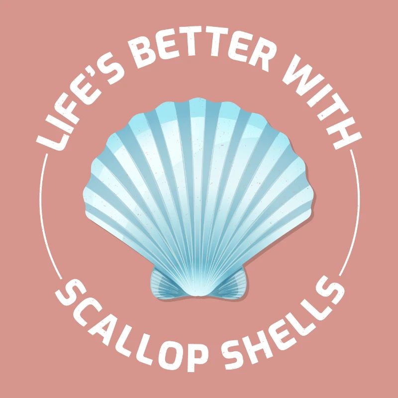 Scallop Seashells Collector Beachcomber Shellfish