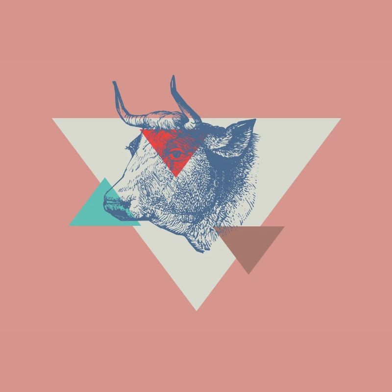 Conception de triangle de vache