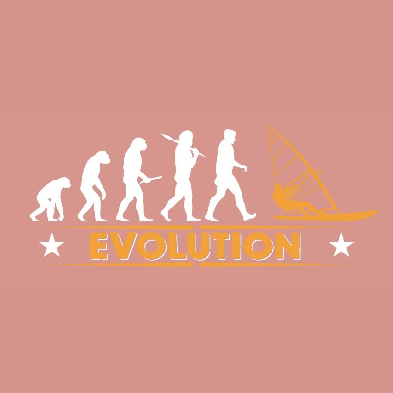Windsurfing evolution - orange/white