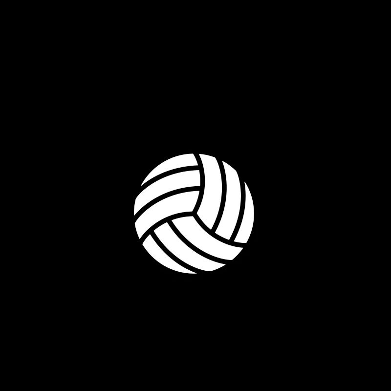 ball text logo design cool pattern volleyball