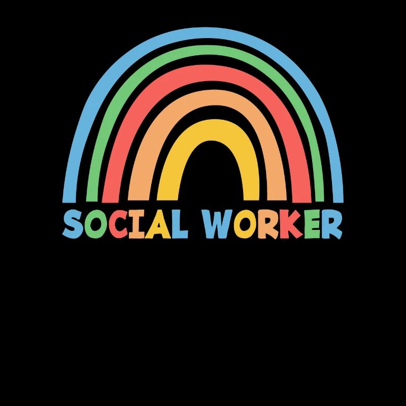 Social Work Rainbow Text