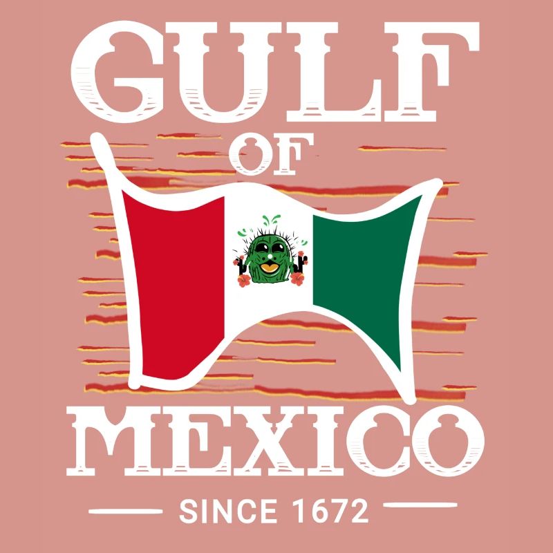 Golfe du Mexique avec drapeau