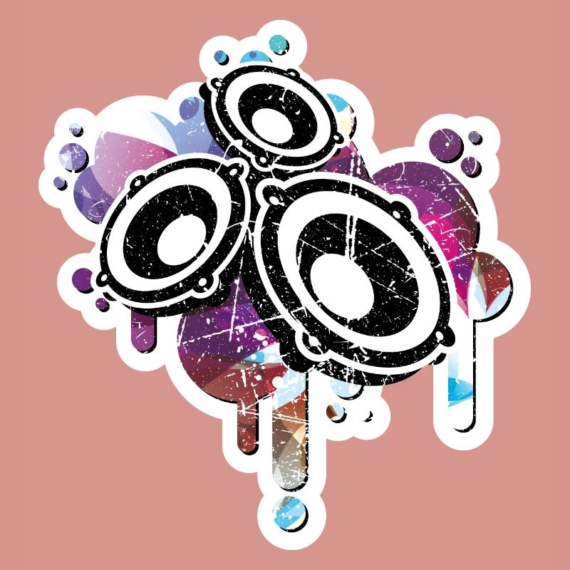 Abstrakte Graffiti-Lautsprecher Illustration