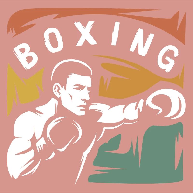 Combattant de boxe vintage – Conception de boîte rétro