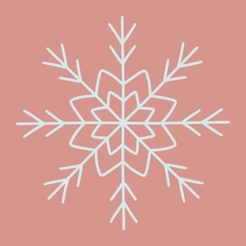 Conception artistique complexe de ligne de flocon de neige
