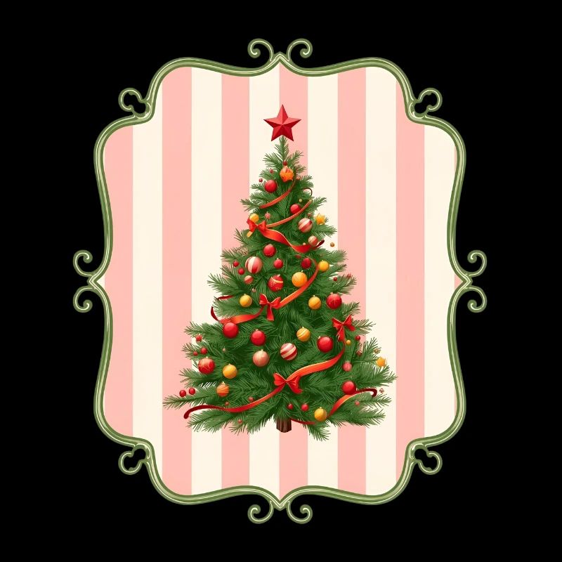 Vintage Weihnachtsbaum Retro Design