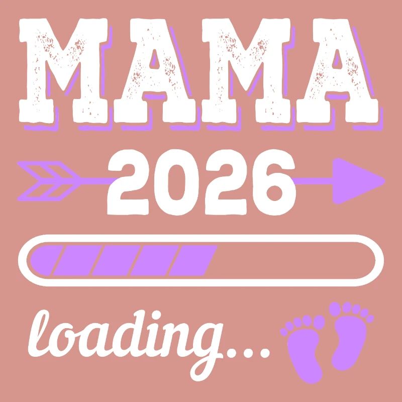 Mama 2026 Loading Schwangerschaft Geschenkidee