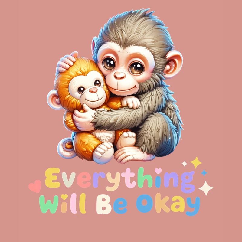Everything Will Be Okay Monkey Duo