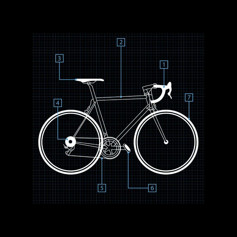 Conception vintage de cyclistes de Bicycle Blueprint