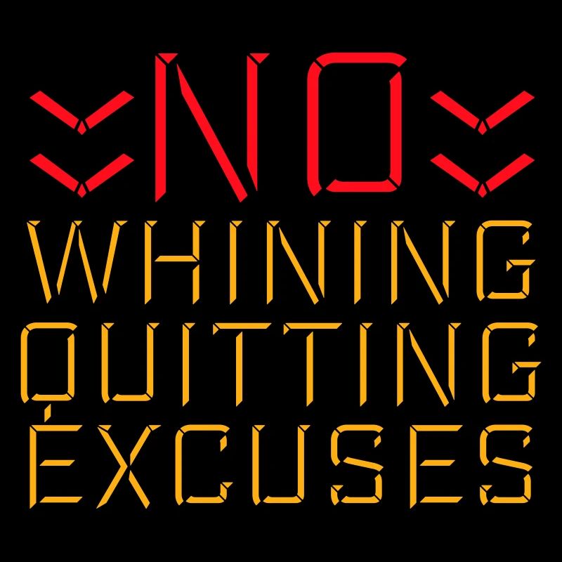 Pas de plaintes, pas d’abandon, pas d’excuses, motivation pour la salle de sport