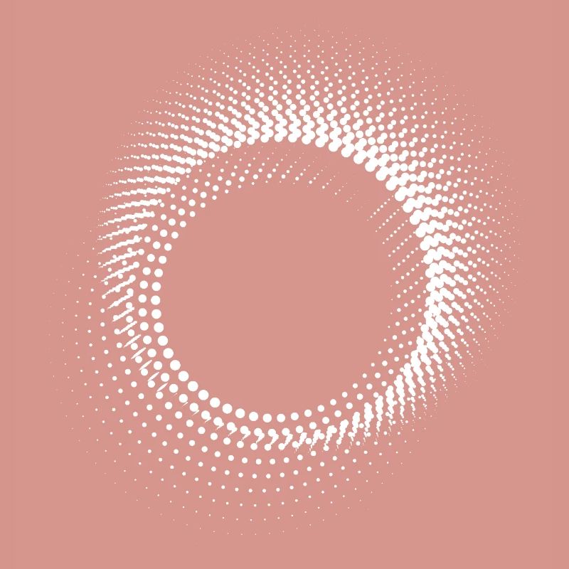 Spirale en points concentriques