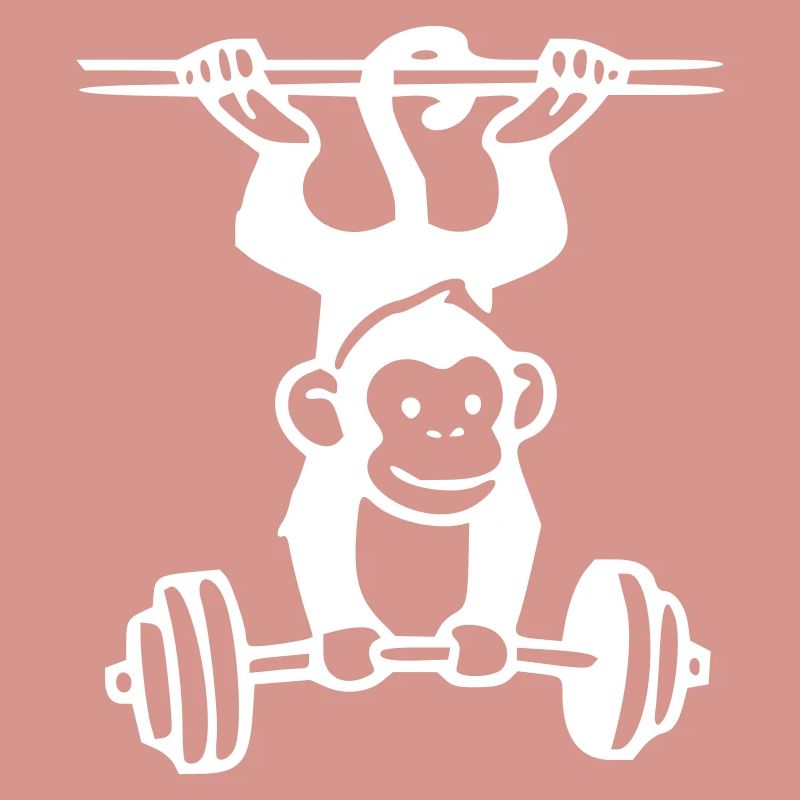 Primate Power -  Affe Gewichtheben (White)
