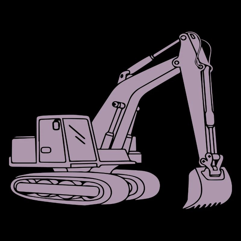 Bagger Silhouette Baugeräteführer Tiefbau