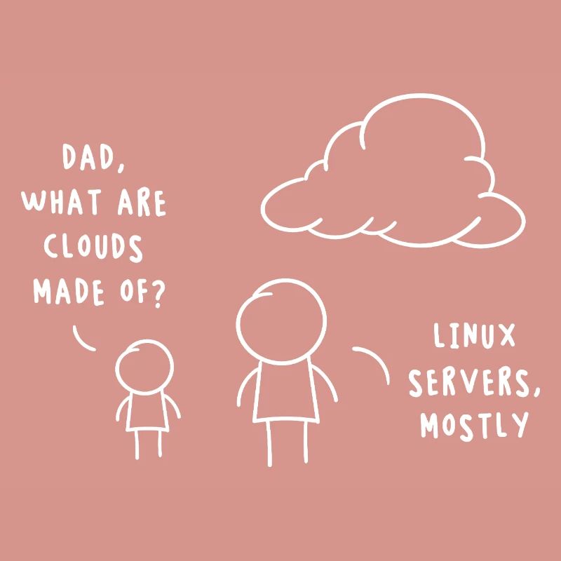 Linux Server Cloud Computing Funny Saying
