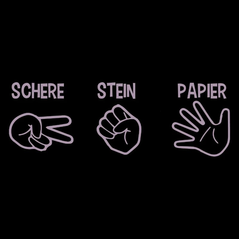 Schere Stein Papier Spiel Handspiel Silhouette