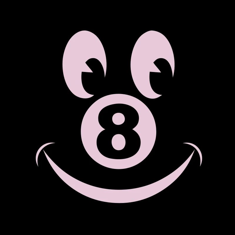 8 ball smiley vecto