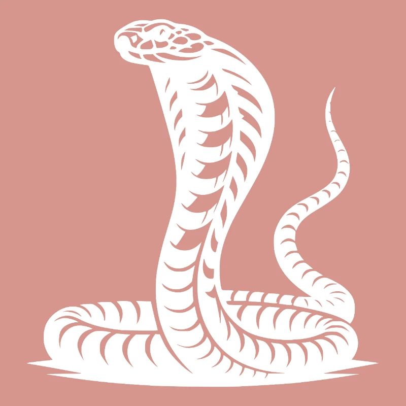 Cobra serpent cou bouclier menaçant posture conception