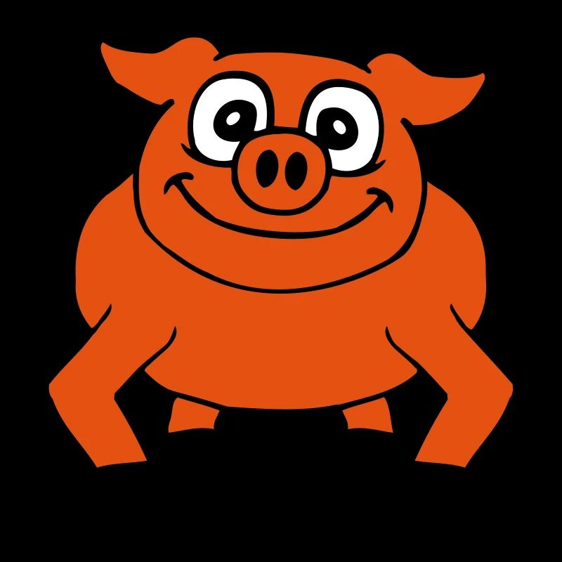 Mignon bande dessinée cochon peeps friendly