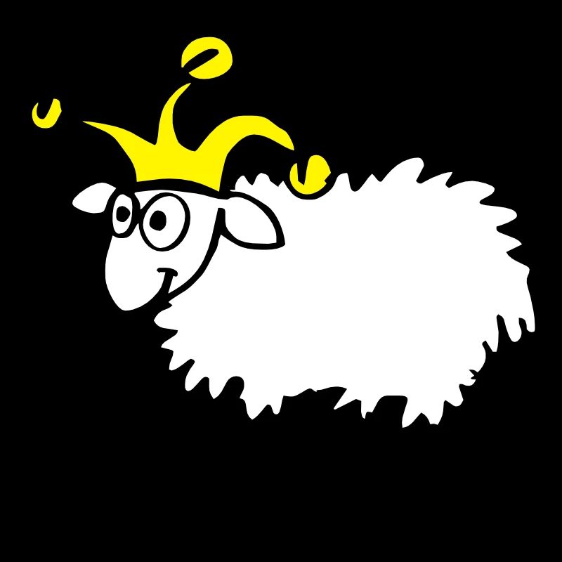 Schaf mit Narrenkappe