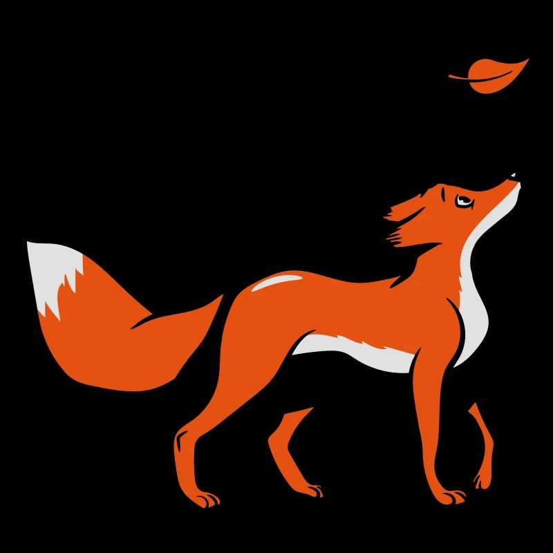 Fuchs süss jung blatt