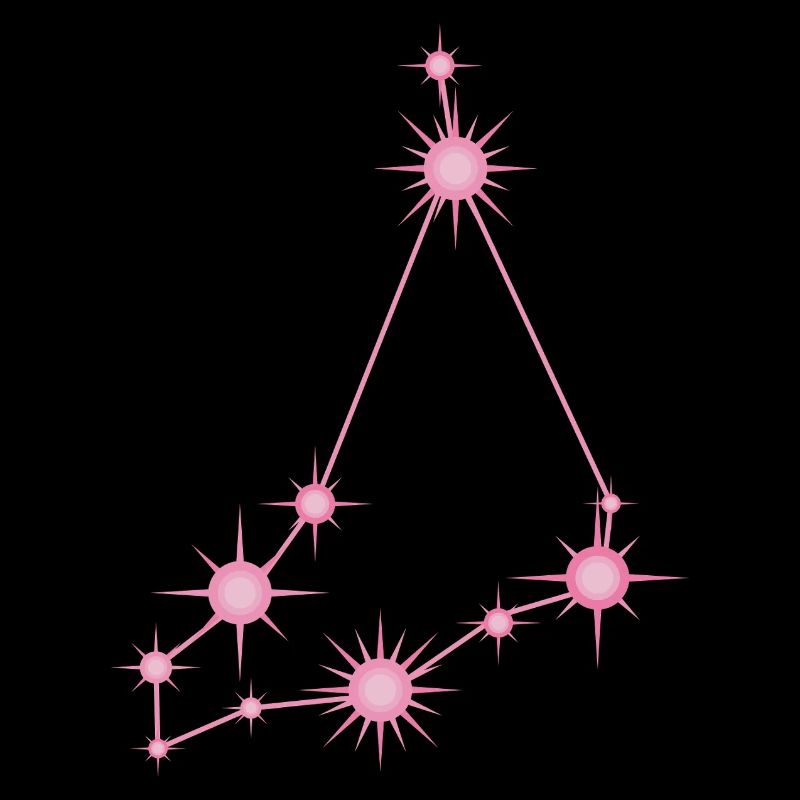Steinbockstern Sternbild Tierkreis Pastellrosa