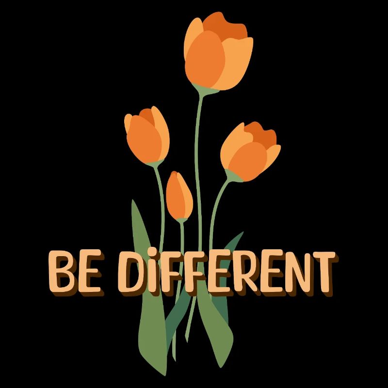 Soyez des tulipes différentes et des affirmations positives