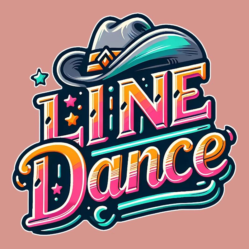 Conception de danse en ligne colorée