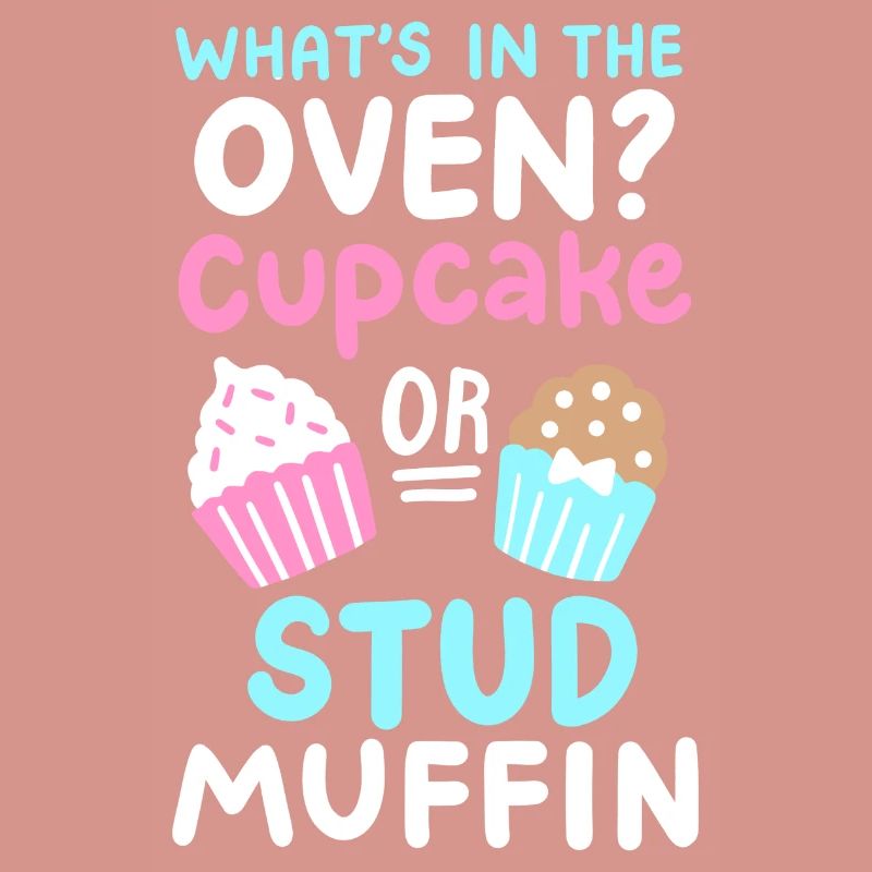 Cupcake oder Stud Muffin Gender Reveal Party